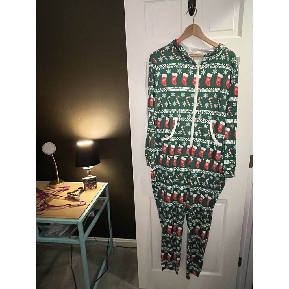 Christmas One piece Adult Pajamas Large